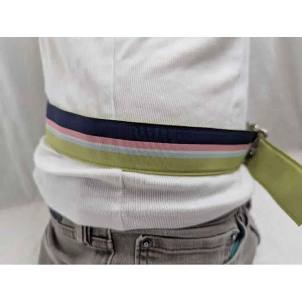 American Eagle Y2K ribbon belt, women's size medium, blue, green, pink 38